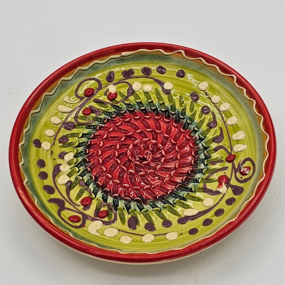 Hand Crafted Lemon Lime Garlic Grater Plate from Spain - Kitchen Decor - Picture 4 of 6